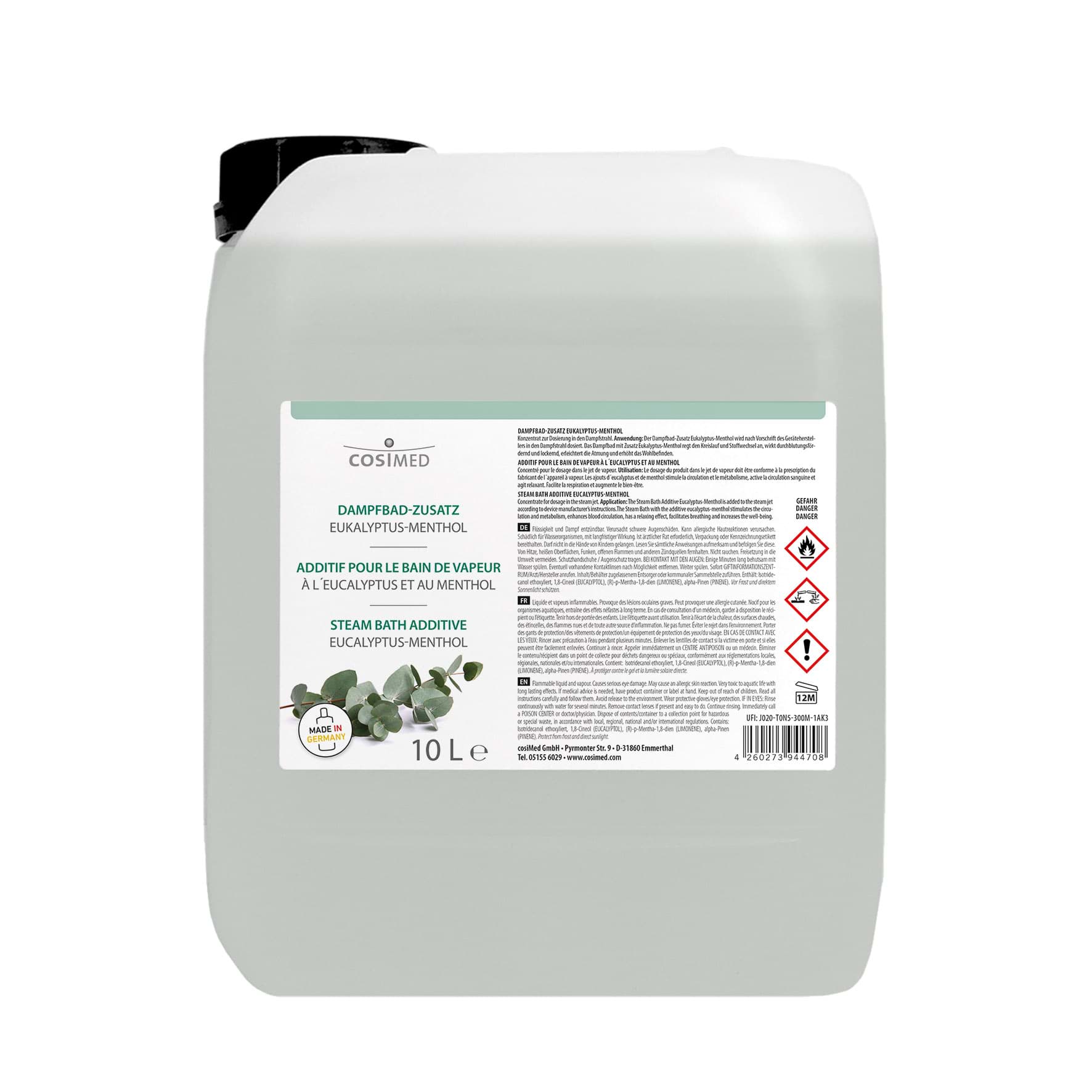 Dampfbad-Zusatz Eukalyptus-Menthol 10 l Kanister